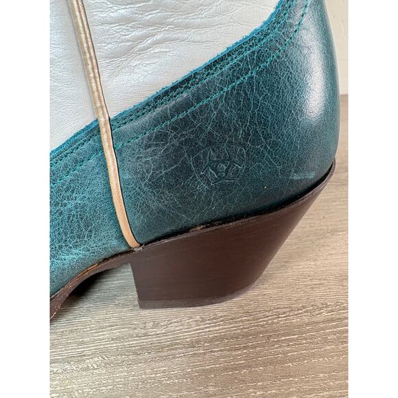 Ariat Starlight Western Boots Turquoise/Pearly White Star Accent Womens 8 NWT - Picture 3 of 10